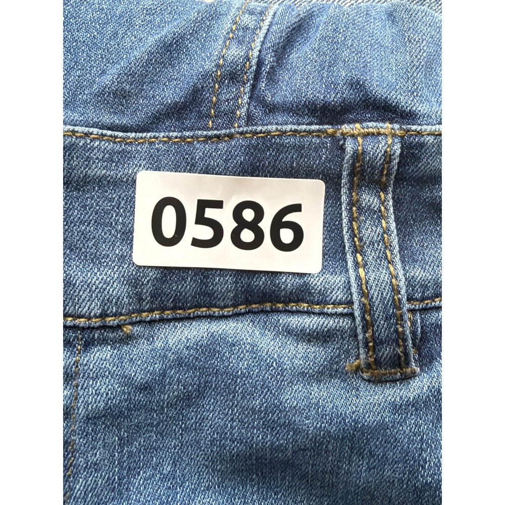 Gum Denim Overalls Womens Size 16 Medium Slim Fit Medium Wash Blue Bib Pocket - Picture 13 of 13